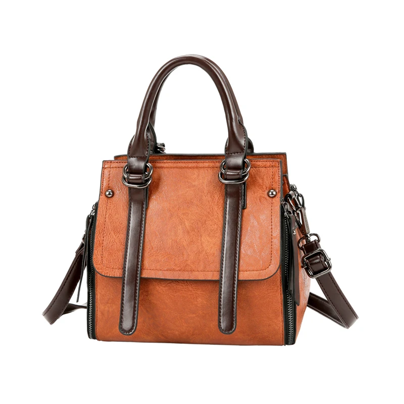 

Mnee 2018 Vintage Handbags for Women Preppy Style Crossbody Bag Mid-sized Structured Handbag Solid Female Business Shoulder Bags
