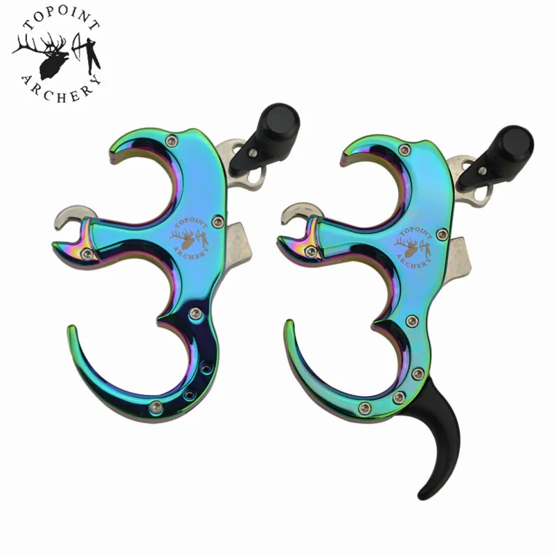 

1Pc Archery 3 And 4 Finger L/R Convertible Bow Release Automatic Release Stainless For Compound Bow Hunting Shooting Accessories