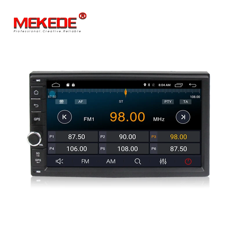 Sale Android 7.1 HD 1024*600 screen Quad core 2G RAM 2 DIN universal car radio gps with wifi gps car stereo 4G LTE free shipping+map 2