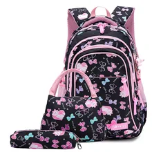 3 шт. милые детские школьные сумки для девочек, школьные рюкзаки принцессы, водонепроницаемый детский рюкзак, детский школьный рюкзак с принтом, Детская сумка