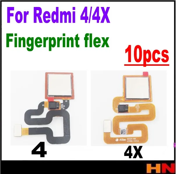 10 шт. оптовая продажа для xiaomi redmi 4 4X сканер отпечатков пальцев fpc оригинальный ID