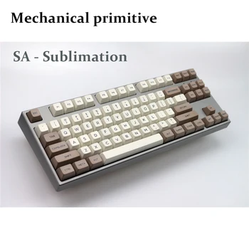 

MP 134 KEYS SA PBT Retro Beige Keycap Dye-Sublimation Keycap Cherry MX switch Keycaps for Wired USB Mechanical Gaming keyboard