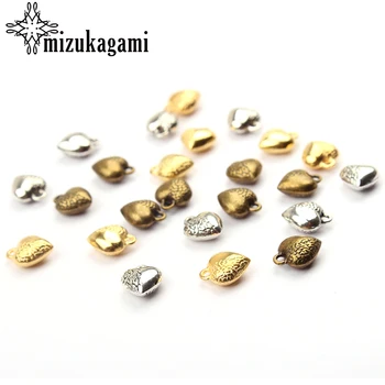 

12*10mm 10pcs/lot Zinc Alloy Charms Pendant Retro 3D Mini Love Heart Charms Pendant For DIY Necklace Jewelry Accessories