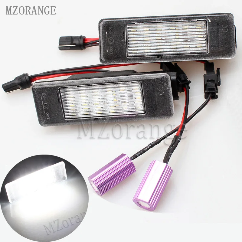 

MZORANGE 2x Error Free Xenon White LED Number License Plate light for Nissan Qashqai Pathfinder R51 JUKE For Primera P12 X-trail