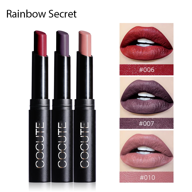 

2018 Brand Matte Moisturizer Waterproof Lipstick Nude Color Lip gloss Cosmetic Red Sexy Nude Makeup Lips Batom Beauty