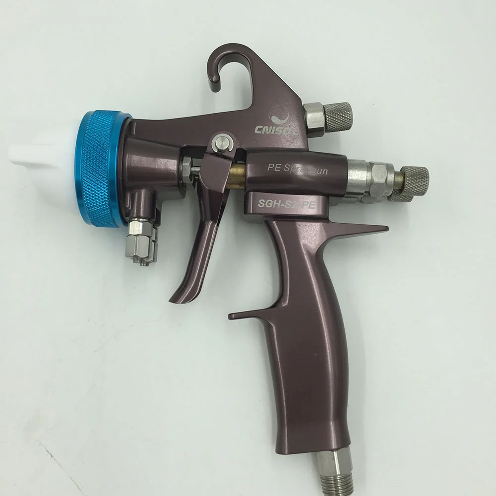 SAT1202 airbrush sprayer high pressure paint gun pressure feed automotive paint gun chrome plating dual nozzle spray gun ultrarayc laser nozzle high speed single double chrome plated d32 m14 caliber 0 8mm 6 0mm for raytools fiber laser cutting head