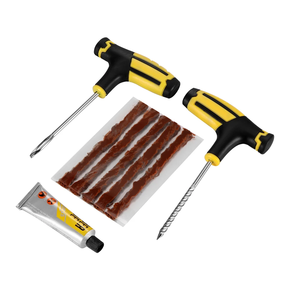 

Car Tire Repair Tool Kit For Tubeless Emergency Tyre Fast Puncture Plug Repair Block Air Leaking For Car Truck Motobike