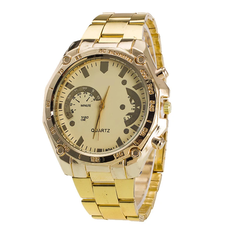 

New Wristwatches Gold Watch Men Watches Top Brand Luxury Famous Male Clock Golden Steel Wrist Quartz Watch Relogio Masculino
