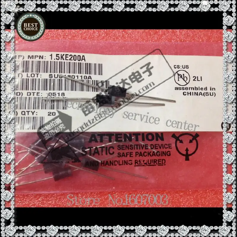 

1.5KE 1.5KE130A 1.5KE180A 1.5KE200A 1.5KE220A 1.5KE250A 1.5KE300A 1.5KE350A 1.5KE400A 1.5KE440A 130/180/200/220ATVSdiode 100PCS