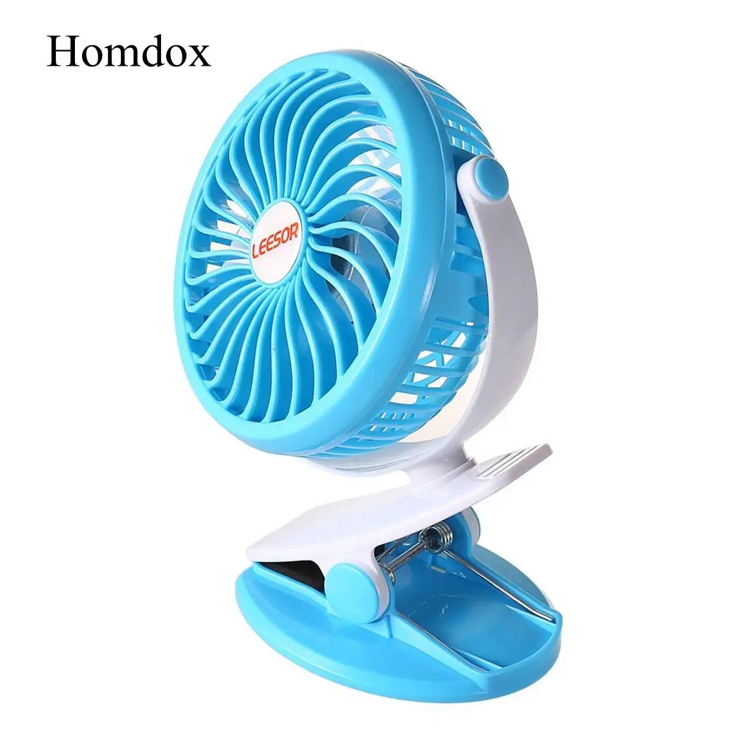 

Homdox F130 USB Clip Fan 5V Stepless Variable Speed Charge Clip Fan 360 Degree RotationABS Fan