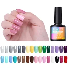 LILYCUTE 8 мл УФ-гель для ногтей светодиодный светильник гель лак чистые цвета Полупостоянный гель лак грунтовка для ногтей основа верхнее покрытие