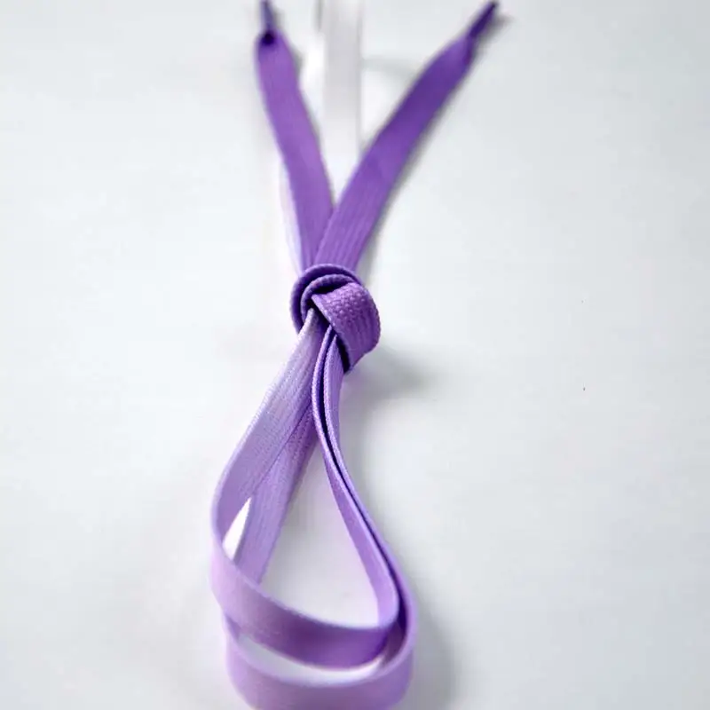 Hot Flat Color Gradient Changing Colors Shoe Laces Party Camping Boots Shoelace Strings Growing sport shoelaces drop shipping - Цвет: Purple