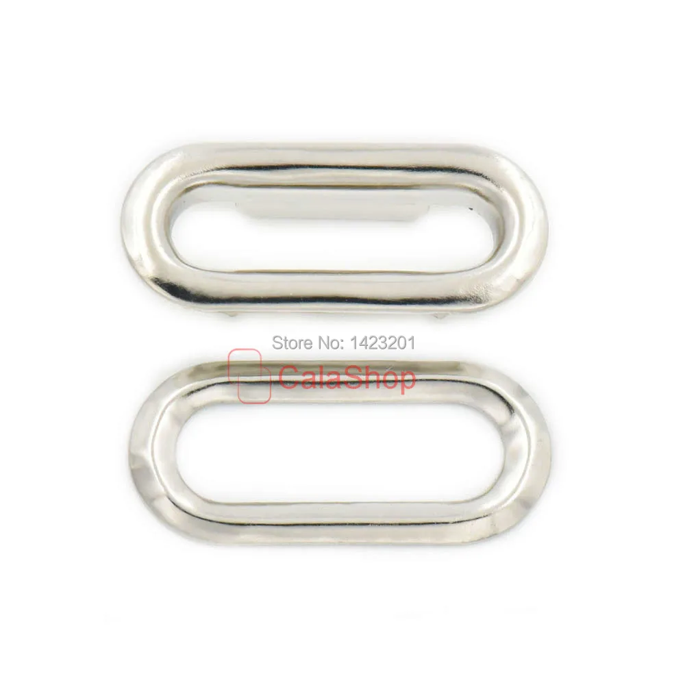 

100 pcs / Lot 7mm x 25mm Metal Oval shaped Grommet Eyelets with washers Canvas Self Backing Nickle