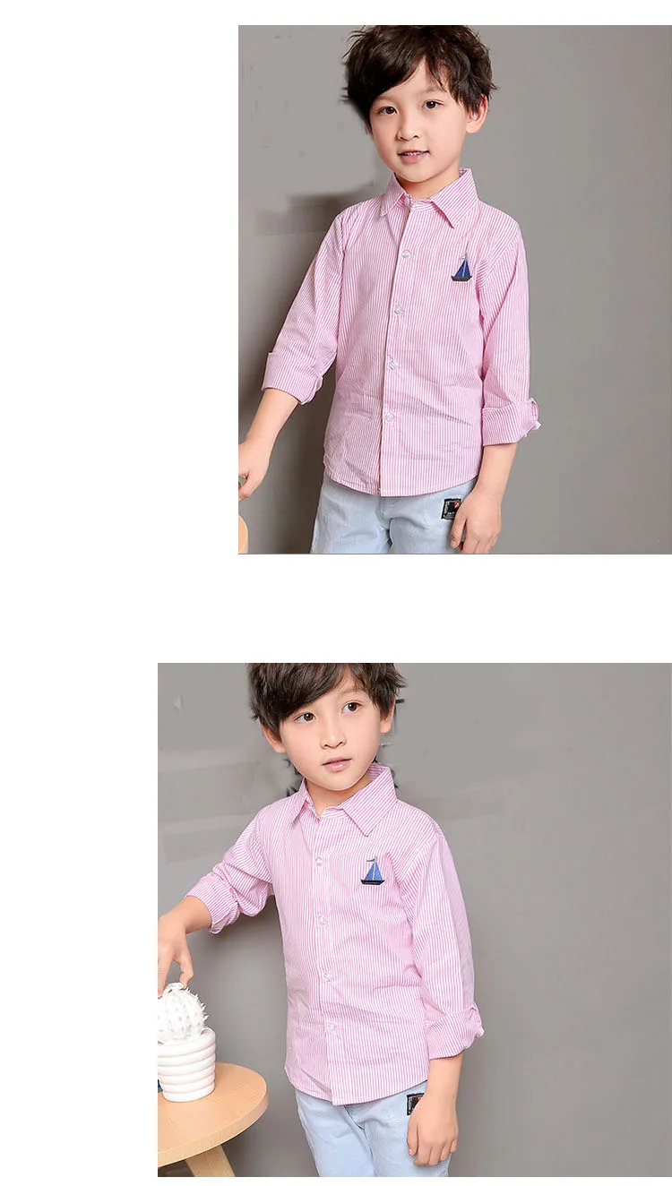 new 2018 spring children school striped shirts for baby boys tops clothing 10 11 12 years teenage boy kids cotton shirt blouses (15)