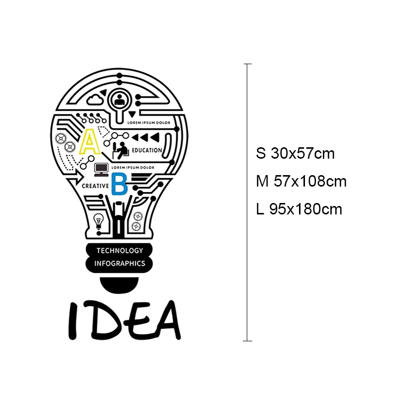 Хорошая идея, корпоративная компания, культура, наклейка на стену, креативные цитаты, Виниловая наклейка на стену, для детей, для кабинета, Декор, украшение для дома, B92
