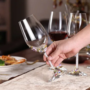 

Enamel plum wine glass goblet cups and mugs high grade wine cup creative drinkware