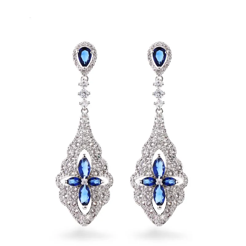 

NEW Arrive Fashion Jewelry Cross Starlight Gems Drop Earrings with Top Quality AAA+ Cubic Zirconia Stone 2 colors XS10053