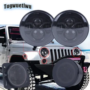 

7inch Round LED Headlights 7'' led headlight Fender Flares Side Lights Front Grill Led Lights turn light for Jeep Suzuki Samurai
