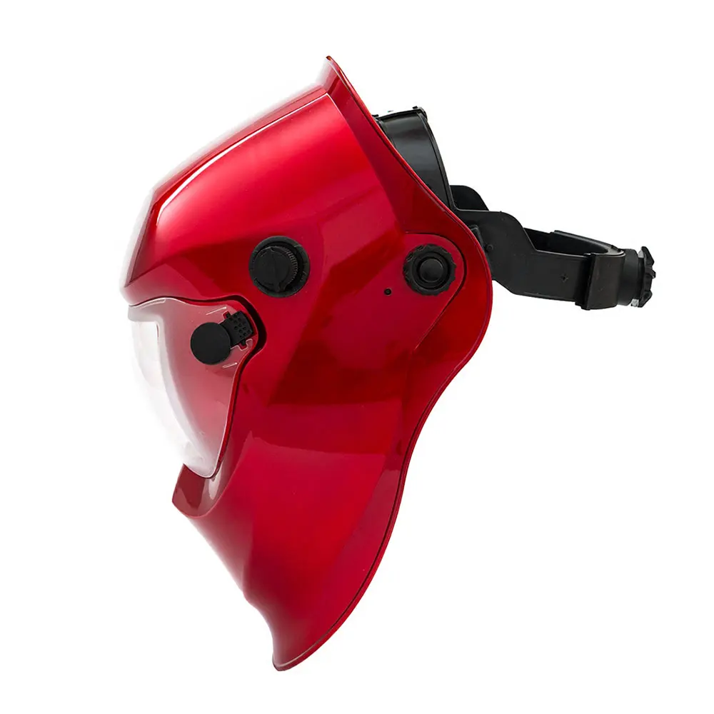 Солнечная Автоматическая затемнение красный сварочный шлем Arc Tig Mig сварочная маска Защита антибликовый объектив