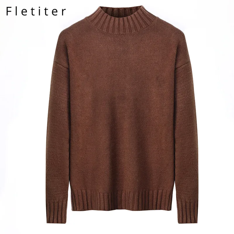 

Fletiter Sweater Men Clothes 2019 Autumn Winter Cashmere Wool Pullover Sweaters Plus Size Business Casual Crew Neck Pull Homme