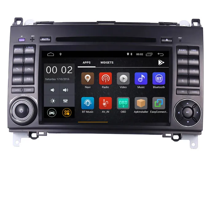 Автомобильный DVD плеер 7 дюймовый IPS сенсорный экран Android 10 для Mercedes benz B200 W169 A160 Viano