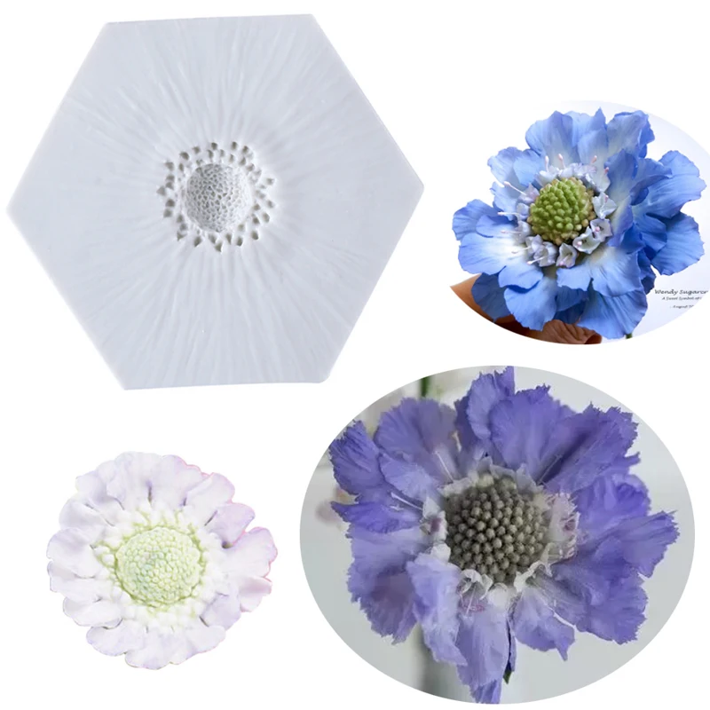 

Scabiosa Stamen Silicone Mold Fondant Mould Cake Decorating Tools Chocolate Gumpaste Mold, Sugarcraft, Kitchen Accessories