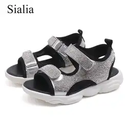Sialia/летние детские сандалии для детей; тканевые сетчатые сандалии для мальчиков; обувь для девочек