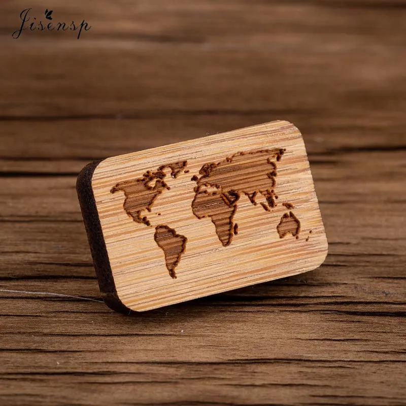 

Jisensp World Map Brooch Pin Eco Friendly Jewelry Bamboo Jewellery Wood Brooches Sustainable Jewelry Laser Engraved Map Pins