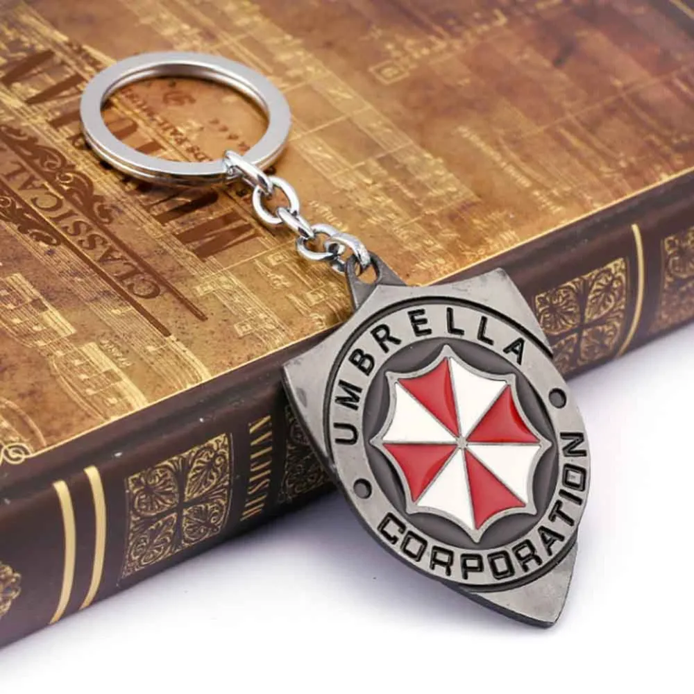 Resident Evil The Final Chapter Umbrella Corporation logo Metal Key chain Fancy Jewelry Costume Cosplay Halloween Movie 1