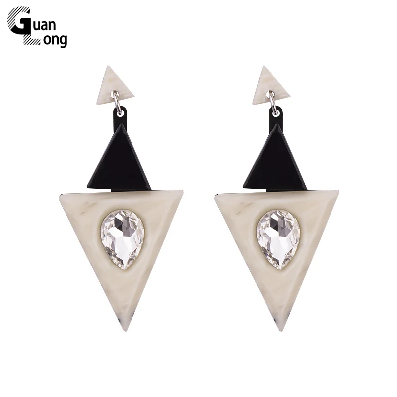

GUANLONG Vintage Drop Resin Earrings for Women Big Long Geometric Acrylic Blue Earings Fashion Elegant Dangling Earring Jewelry