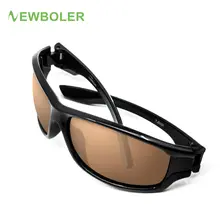 NEWBOLER Polarized Fishing Sunglasses Brown/Yellow Lenses Night Version Men Glasses Outdoor Sport Driving Cycling Eyewear UV400