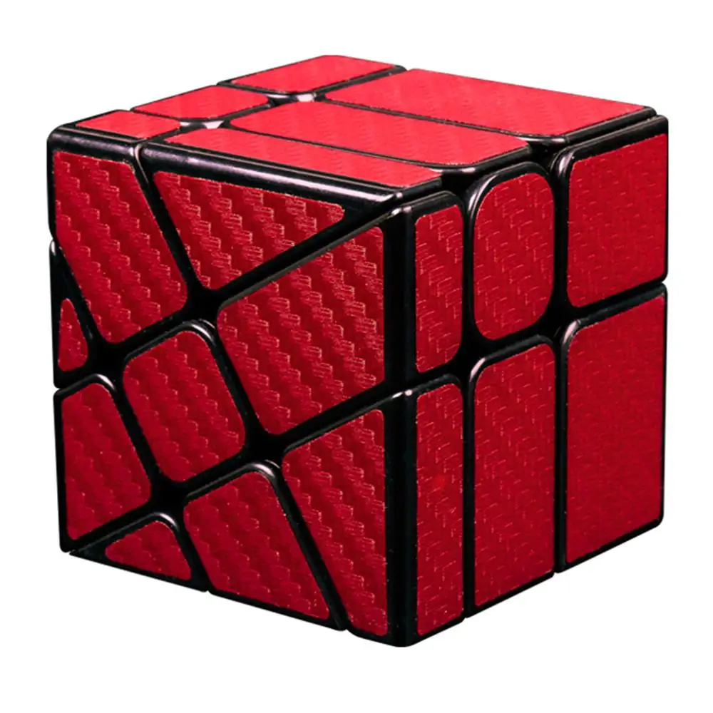 

2019 New Arrivals MF8830 Cubing Classroom Carbon Fiber Cube wheel Funny Twisted Magic Cube Puzzle Toy for Challange - Red