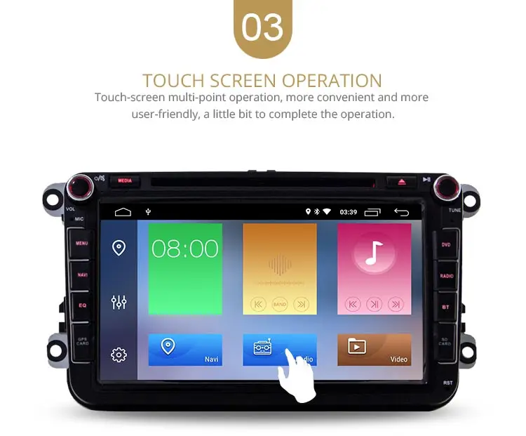 Sale LJDA 2 Din Android 9.0 Car DVD player For Volkswagen Skoda Passat B6/B7/CC Polo Golf Sharan Caddy Bora Car GPS Radio Multimedia 5