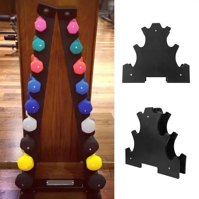 Best Offers 3 Tier Plastic Dumbbell Rack Storage Holder Household Gym Storage Tree Dumbbells Shelf Support Sport Exercise Accessories