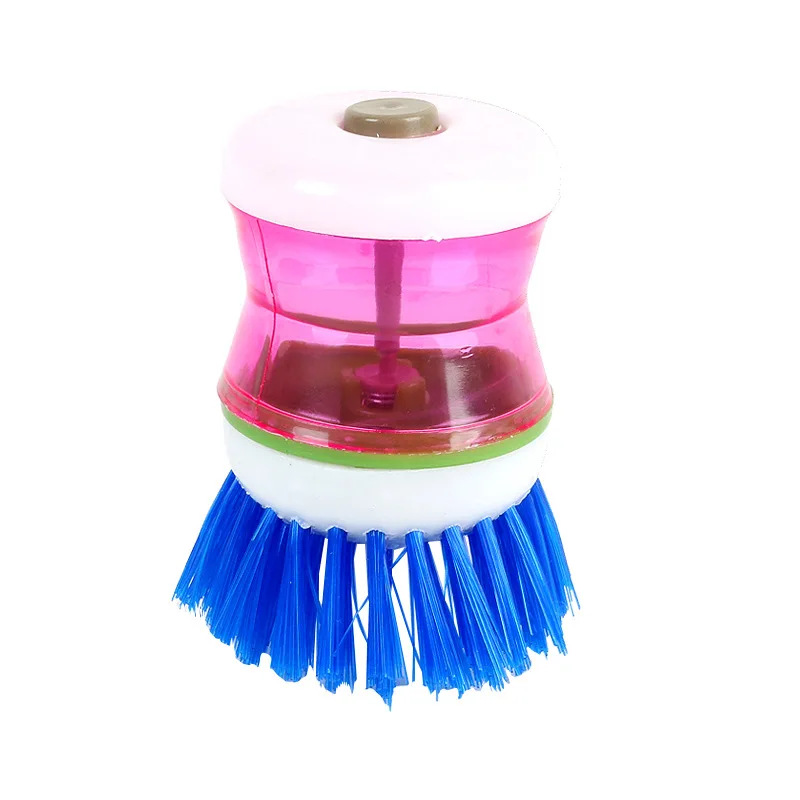 Cleaning Brushes Creative Automatic hydraulic Pot Brush Liquid Storage Cup Kitchen Boiler