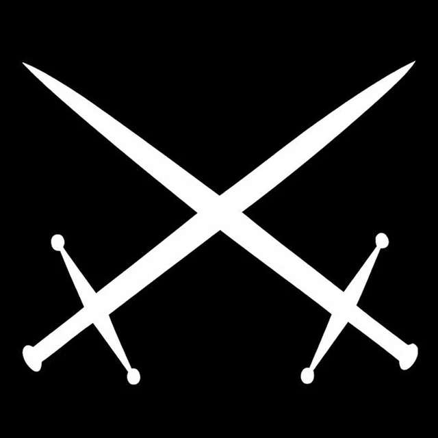 16.2 cm * 13.3 cm Spade Incrociate Medievale Fashion Car Styling