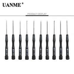 UANME 10 шт./компл. точность отвёртки для мобильного телефона samsung Планшеты портативных ПК Ремонт Multi открытие инструменты комплект