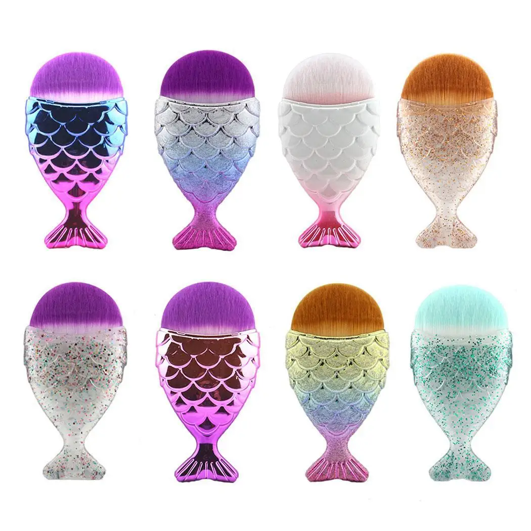 

Mermaid shape makeup brush foundation blush makeup brush professional makeup tools
