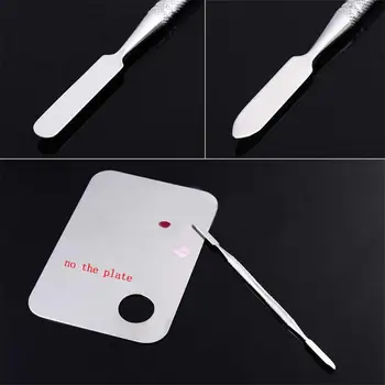 

GUJHUI Toiletry Kits Hot Pro Stainless Steel Cosmetic Makeup Palette Spatula Tool Eye Shadow Nail Art