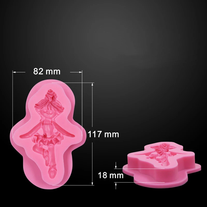 Ангел танцующая девушка форма Gumpaste сахарный шоколадный глина силиконовая форма для торта Свадебная вечеринка помадка торт украшения инструменты