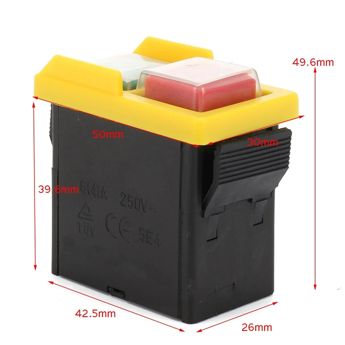 Mayitr Electrical Switch 250V 4A IP54 5E4 Universal Replacement Waterproof Black On/Off Switch Part For Woodworking 50*30*49.6mm