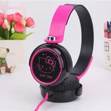 Милые детские наушники для девочек, складные регулируемые наушники на ухо hello kitty, наушники для iPad, мобильных телефонов, компьютера, MP3/4