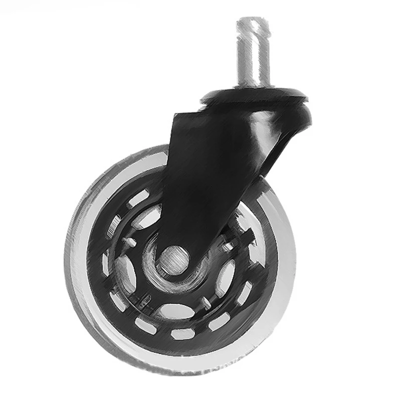 1 PCS 2.5/3 Inch 360 Degree Roating PU Furniture Office Chair Casters Rollerblade Chair Wheel