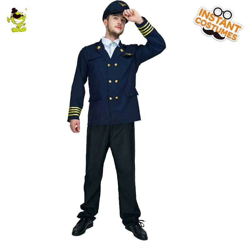 Карьера, пилот, человек и стюардесса, костюмы для выступлений на Хэллоуин и карнавал, вечерние мужские костюмы пилота и леди