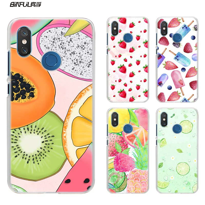 

Hard Case for Xiaomi Redmi Note 7 K20 Go 6 6A Pro S2 Mi 9T Play 8 lite A2 A1 Funda Capa Phone Cover Coque Fruit strawberry lemon