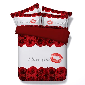

New Style Hot Sale! High-grade luxury Cool Unique 3D Flower 4Pcs Bedding Sets Full/Twin/Queen/King Size Duvet Cover 105