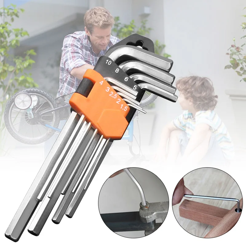 

Hex Allen Key Set L-Shape Allen Wrench Universal Key for Repair Bicycle Hand Tools SDF-SHIP