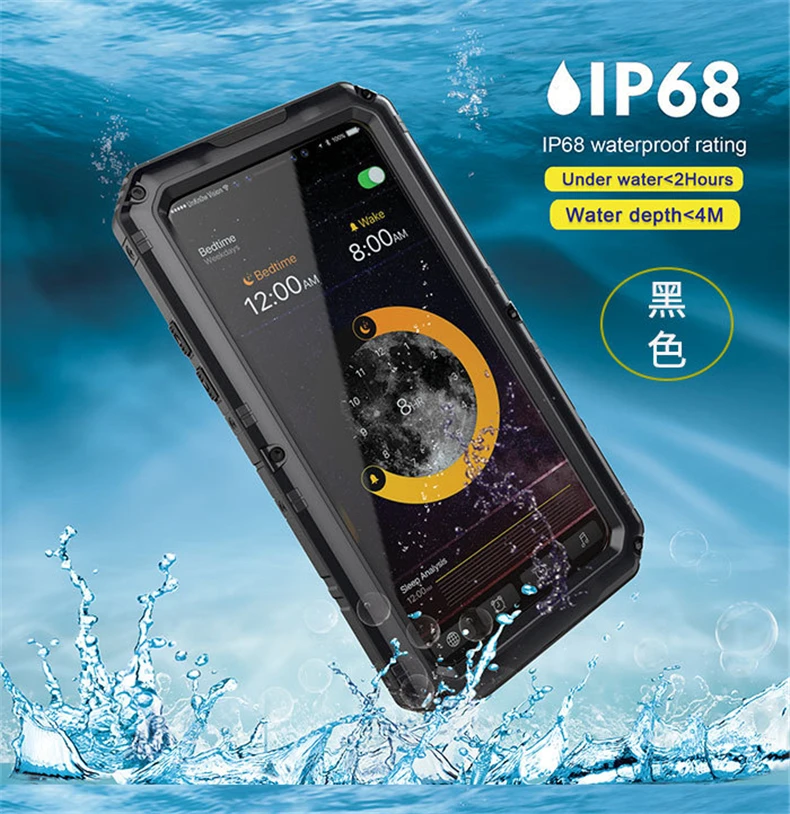 

Metal Armor Case For iPhone 7 8 6 6s Plus X XS Max 7 8 Plus Waterproof 360 Full Body Cover For Apple iPhone X XR Case Shockproof