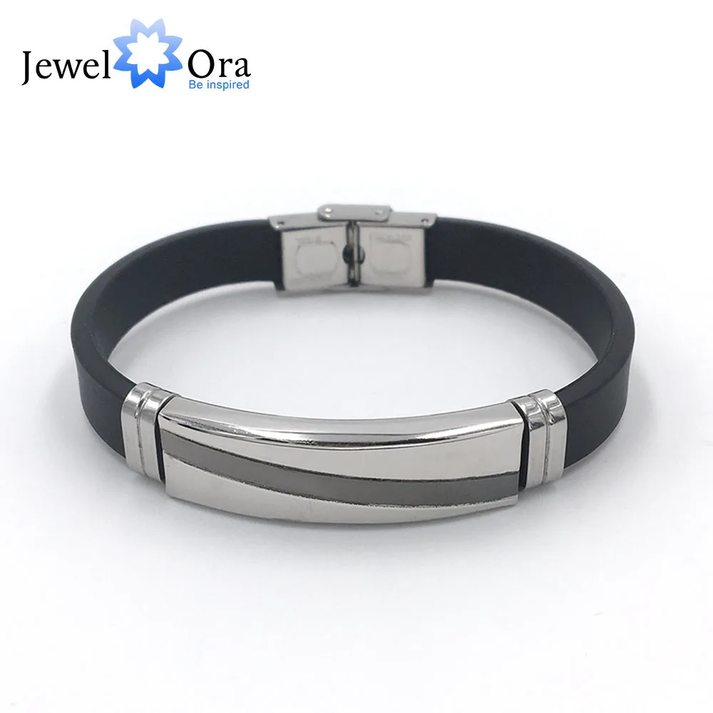 

Promise Genuine Leather Classic Stainless Steel Men Bracelets Hot Sale Trendy Anniversary Gift For Men 2018(JewelOra BA102240)