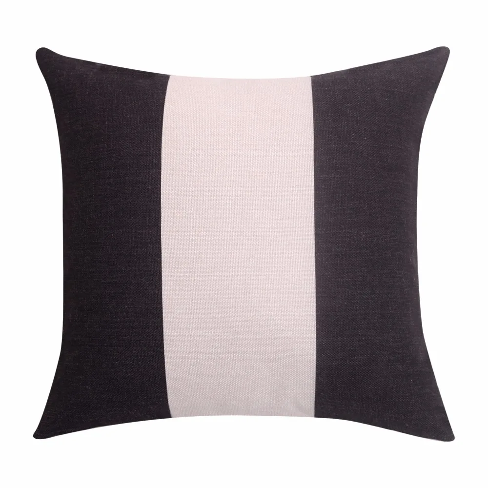 Striped Cushion Cover Black Pillow Cover Stripe Decorative Pillow Case